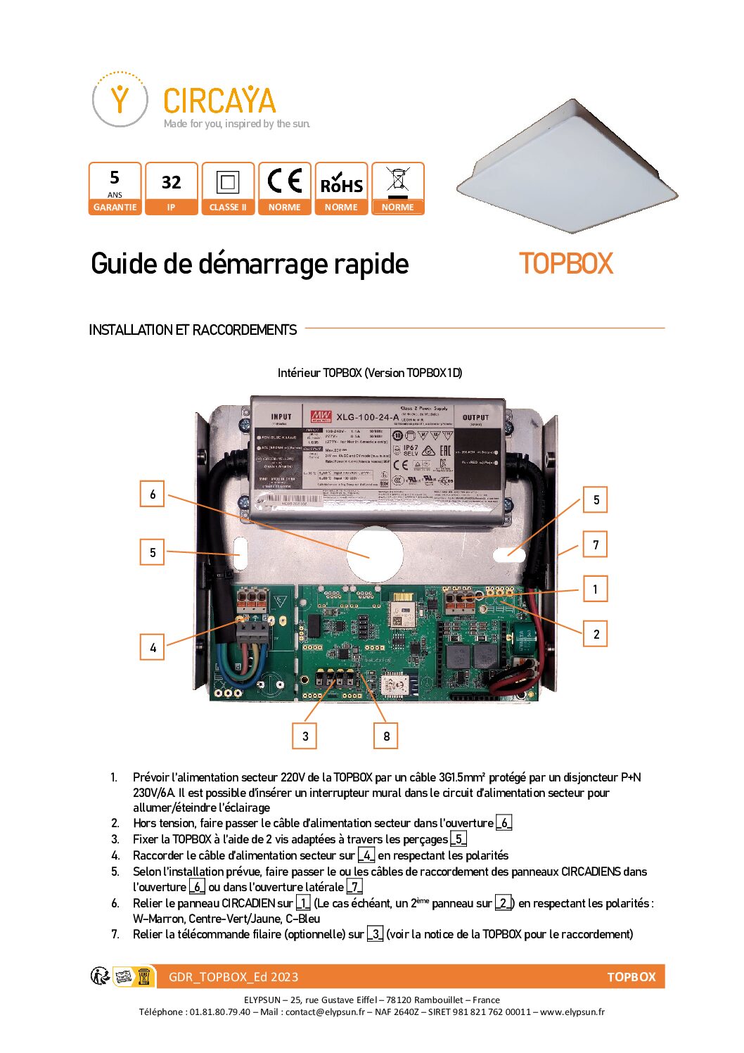 Guide Démarrage Rapide TopBox Ed2023